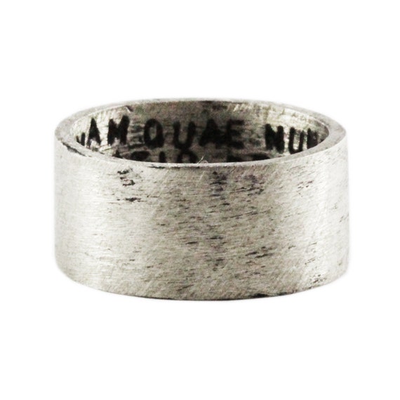 Mens Silver Ring Personalized Silver Ring Hand Stamped Ring Etsy