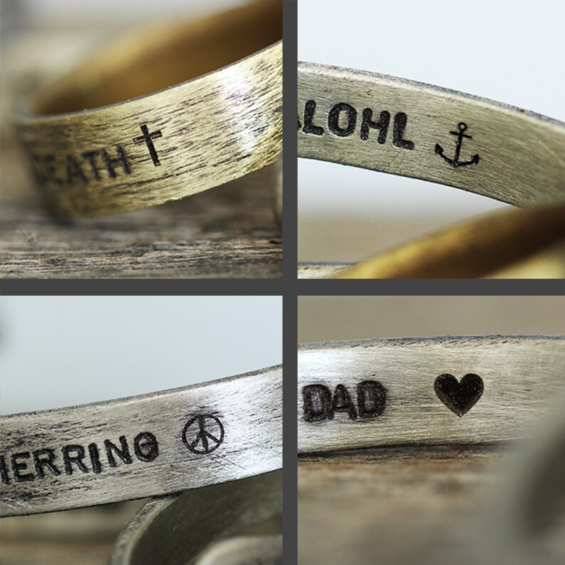 Custom Mens Bracelet Mens Silver Cuff Bracelet Name Cuff Etsy