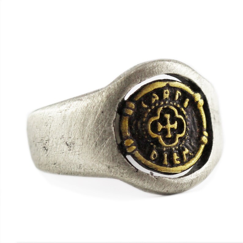 Mens Ring Silver Oxidized Antique Finish Personalized Jewelry Etsy