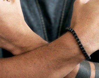 Black Box Chain Simple Bracelet for Man