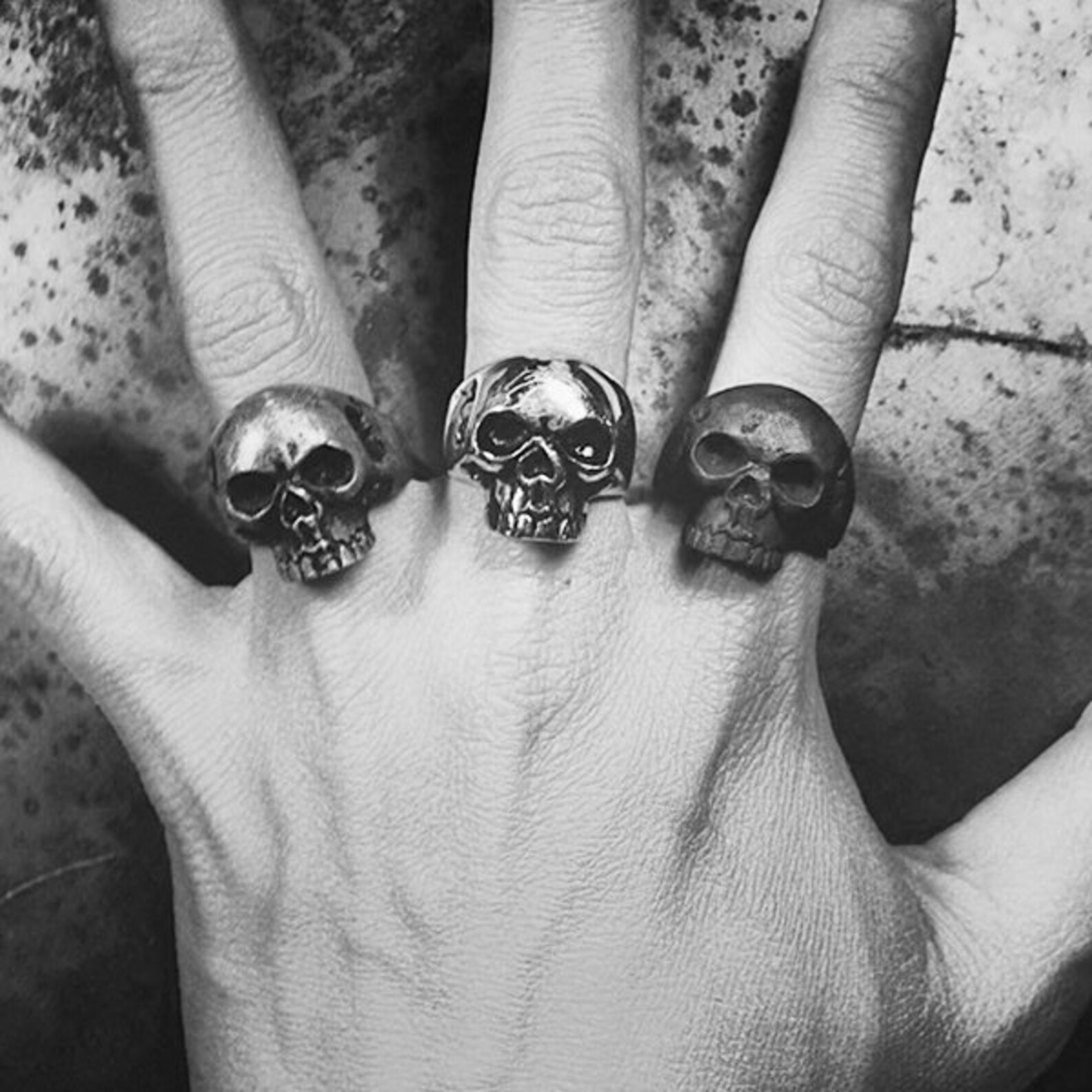 Black Skull Ring Man Jewelry Personalize Mens Rings Etsy