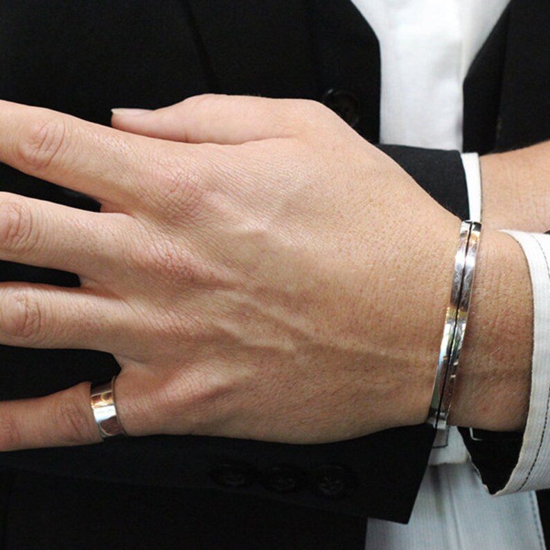 Mens Silver Cuff Bracelet Mens Bracelet Mens Silver Etsy Australia