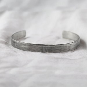 Custom Mens Bracelet with Date Mens Silver Cuff Bracelet Name Cuff Bracelet Custom Engraved Bracelet image 8