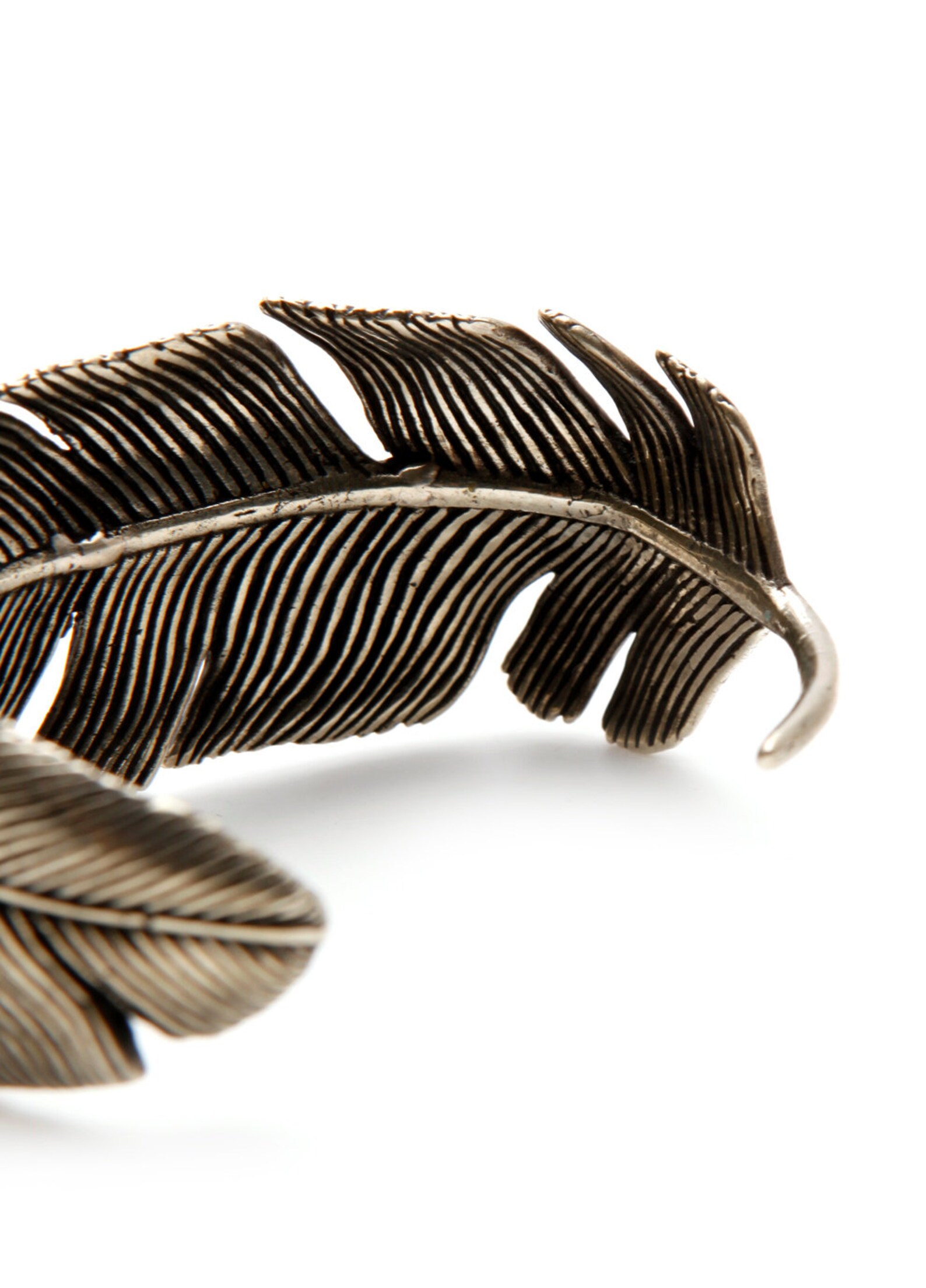 Silver Feather Cuff Sterling Bracelet Bangle Feathers Cuffs Etsy