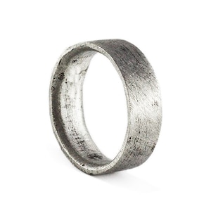 Rustic Mens Wedding Band - Mens Wedding Band - Wedding Band Man Silver - Engraved Wedding Ring - Man Ring