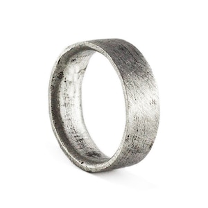 Rustic Mens Wedding Band Mens Wedding Band Wedding Band Man Silver Engraved Wedding Ring Man Ring image 1