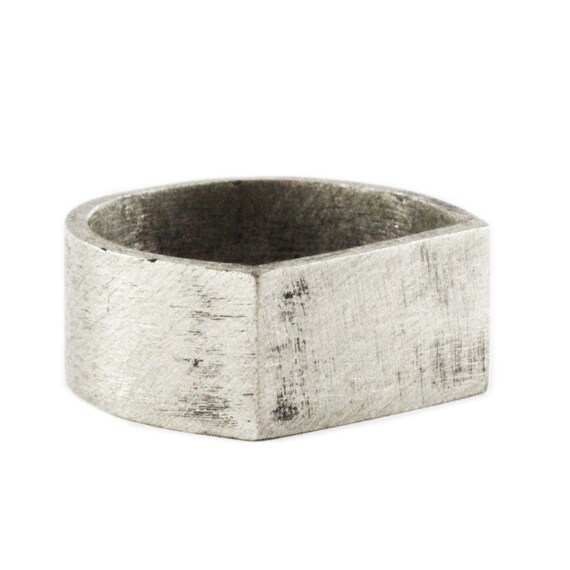 Mens Wedding Band Brushed Silver Personalized Ring | Etsy Australia
