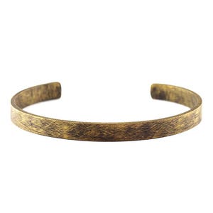 Mens Gold Bracelet Cuff Bangle Antique Brass Personalized Engraved Cuffs
