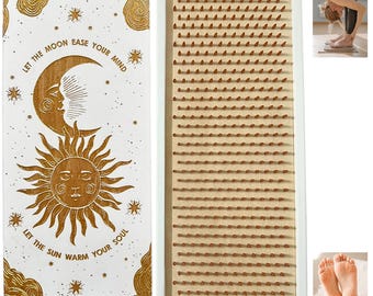 Sadhu-Brett von TENGRY mit Kupfernägeln, 8 mm, Fußbretter, schlankes Sadhu-Holzbrett, Sadhu-Nagelbrett, Yoga-Geschenk