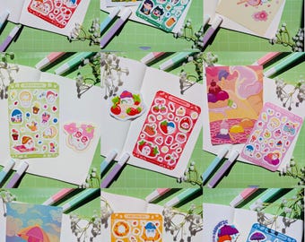 Passendes Aufkleber-Set - Kawaii Mushroom Themed Bundle, wählen Sie Ihr Set, Vinyl wasserfest