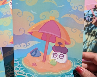 Coconut Paradise — Mushroom Beach Kunstdruck 13x18, Original