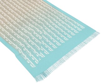 Am Israel Chai Scarf, Hebrew Shawl, Spiritual Jewish Gift, Vibrant Lightweight Scarf for Men and Women, Peace Shawl