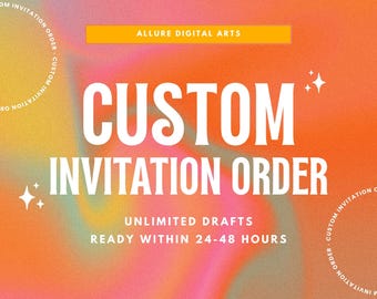 Custom Invitation Request Order Template Custom Invitation Order Request Digital Custom Invitation Template Personalized Request Order