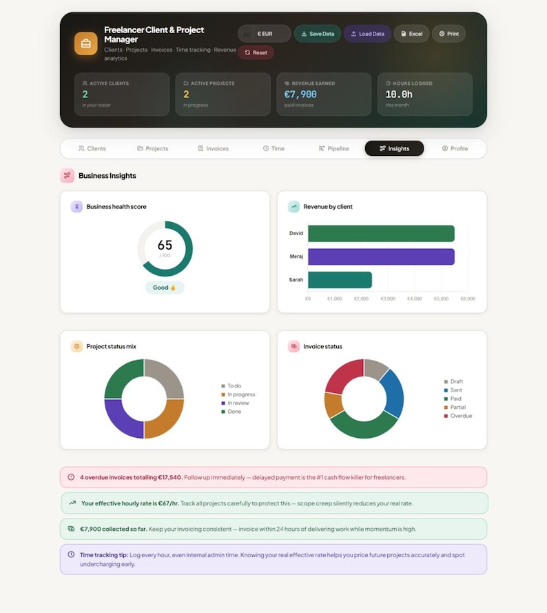 Freelancer Client & Project Manager App | CRM Client Tracker, Invoice ...