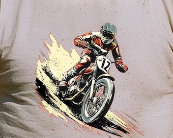 Motorcykel T-shirt med dragkedja