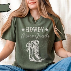 Comfort Colors Western Teacher Shirt, Western Teacher T-Shirt, Howdy First Grade Teacher Shirt, Cowgirl Teacher T, First Grade Teacher T