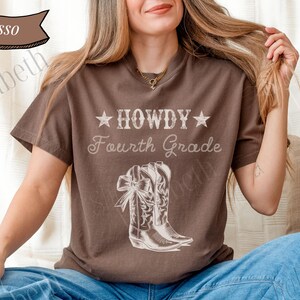 Comfort Colors Western Teacher Shirt, Western Teacher T-Shirt, Howdy Fourth Grade Teacher Shirt, Cowgirl Teacher T, Fourth Grade Teacher T