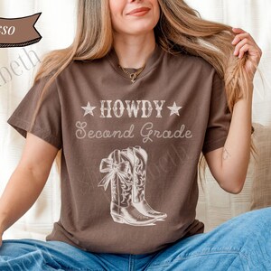 Comfort Colors Western Teacher Shirt, Western Teacher T-Shirt, Howdy Second Grade Teacher Shirt, Cowgirl Teacher T, Second Grade Teacher T