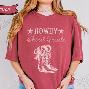 Comfort Colors Western Teacher Shirt, Western Teacher T-Shirt, Howdy Third Grade Teacher Shirt, Cowgirl Teacher T, Third Grade Teacher T