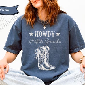 Comfort Colors Western Teacher Shirt, Western Teacher T-Shirt, Howdy Fifth Grade Teacher Shirt, Cowgirl Teacher T, Fifth Grade Teacher T