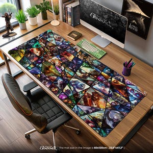 League of Legends Champion Mouse Pad - LoL Hero Collage Desk Mat, MOBA Gaming Art, Summoner Rift Gift for Players