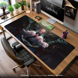 Sukuna Domain Expansion Mouse Pad - Jujutsu Kaisen Cursed King Desk Mat, Anime Villain Art, Dark Gaming Gift for Fans