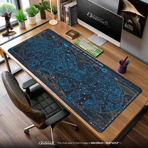 Star Wars Constellation Mauspad - Galaktische Himmelskarte Schreibtischmatte, Sci-Fi Character Chart, Jedi Weltraum Geschenk für Fans