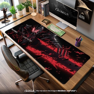 Guts Berserker Armor Mouse Pad - Berserk Dragonslayer Sword Desk Mat, Dark Fantasy Anime Gaming Mat, Manga Fan Gift