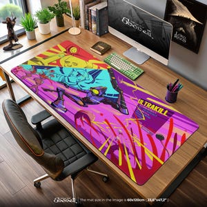 ULTRAKILL V1 Mouse Pad - Retro FPS Neon Gaming Desk Mat, Cyber Gore Arena Style, Fast-Paced Shooter Gift for PC Gamers