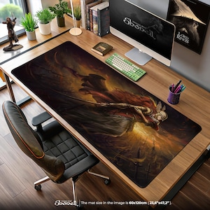 Elden Ring Malenia Mouse Pad – Scarlet Blade Warrior in Battle Scene, Epic Gaming Desk Mat, Soulslike RPG Fan Gift