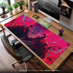 Sukuna Evil Grin Mouse Pad - Jujutsu Kaisen Dark Aura Desk Mat, Anime Villain Art Gaming Mat, Ryomen Curse Otaku Gift