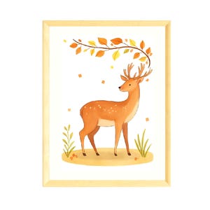 Woodland Raccoon Poster: Autumn Nursery Decor (Digital Download A4/8x10/11x14 inch)