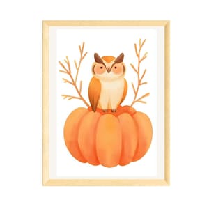 Herbstdeko, Kinderzimmer Poster, Poster für Kinder, Bild für Kinder, Herbst Poster, Eule Bild, Kinderzimmer Deko, Herbst Deko
