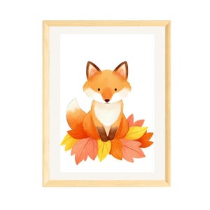Herbstdeko, Kinderzimmer Bild, Poster für Kinder, Herbst Poster, Kinderzimmer Deko, Herbst Deko, herbstdeko kinder, fuchs bild