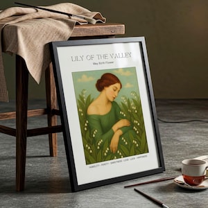Lily of the Valley Print: May Birth Flower Art (Digital Download A2/16x24in JPEG)
