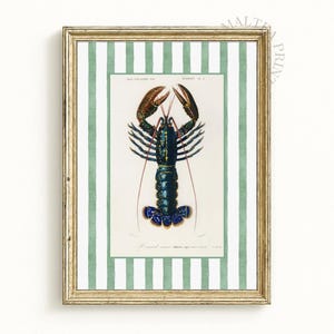 Vintage Lobster Print: 19th Century Victoria Coastal Wall Art for Beach House (Digital Download)