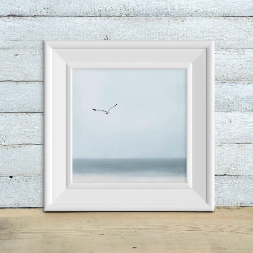Seagull Watercolor Print: Beach House Coastal Wall Art (digital ...