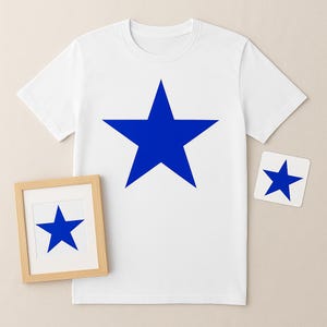 Blue Star Clipart SVG PNG | Minimalist Design (Digital Download)