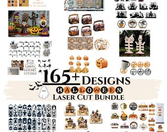 Halloween Laser Cut Bundle: Spooky Decor SVG DXF Files (Digital Download)