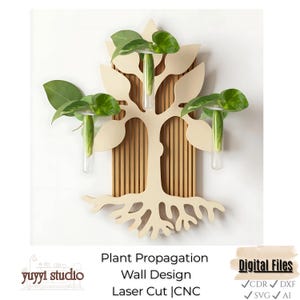 Tree Plant Propagation Station SVG: Laser Cut Wall Planter File