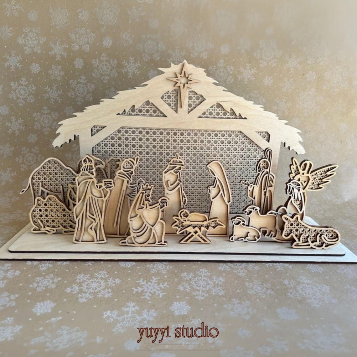 Laser Cut Nativity Scene SVG Christmas Manger Decor digital Files laser-cut-nativity-scene-svg-christmas-manger-decor-digital-files