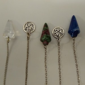 Pendulum On Chain For Divination (One) With Choice Of Charm ~ Moon Energized