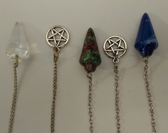 One Pendulum On Chain For Divination With Choice Of Charm ~ Moon Energized