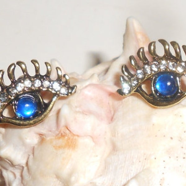 Evil  EYE Earrings Fun Ironic Style "I have my Eyes On You" On Allergy Safe Pierced Posts