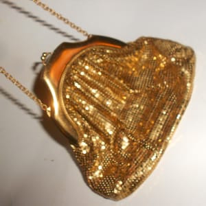 Gold Mesh Whiting Davis Purse Metal Mesh Gatsby Chic Hand Sewn And Decorated On Metal Frame Art Deco Beauty