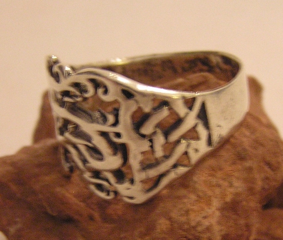 Dragon Ring Lost Wax Medieval Celtic Style Interw… - image 5
