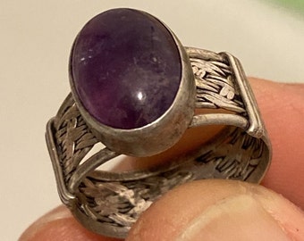 Amethyst Celtic Engagement Ring-Richly Hued Stone With Awesome Braided Band