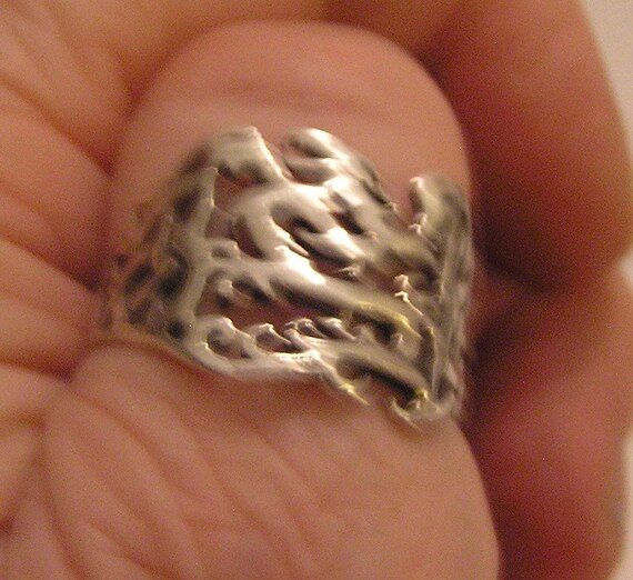 Dragon Ring Lost Wax Medieval Celtic Style Interw… - image 10