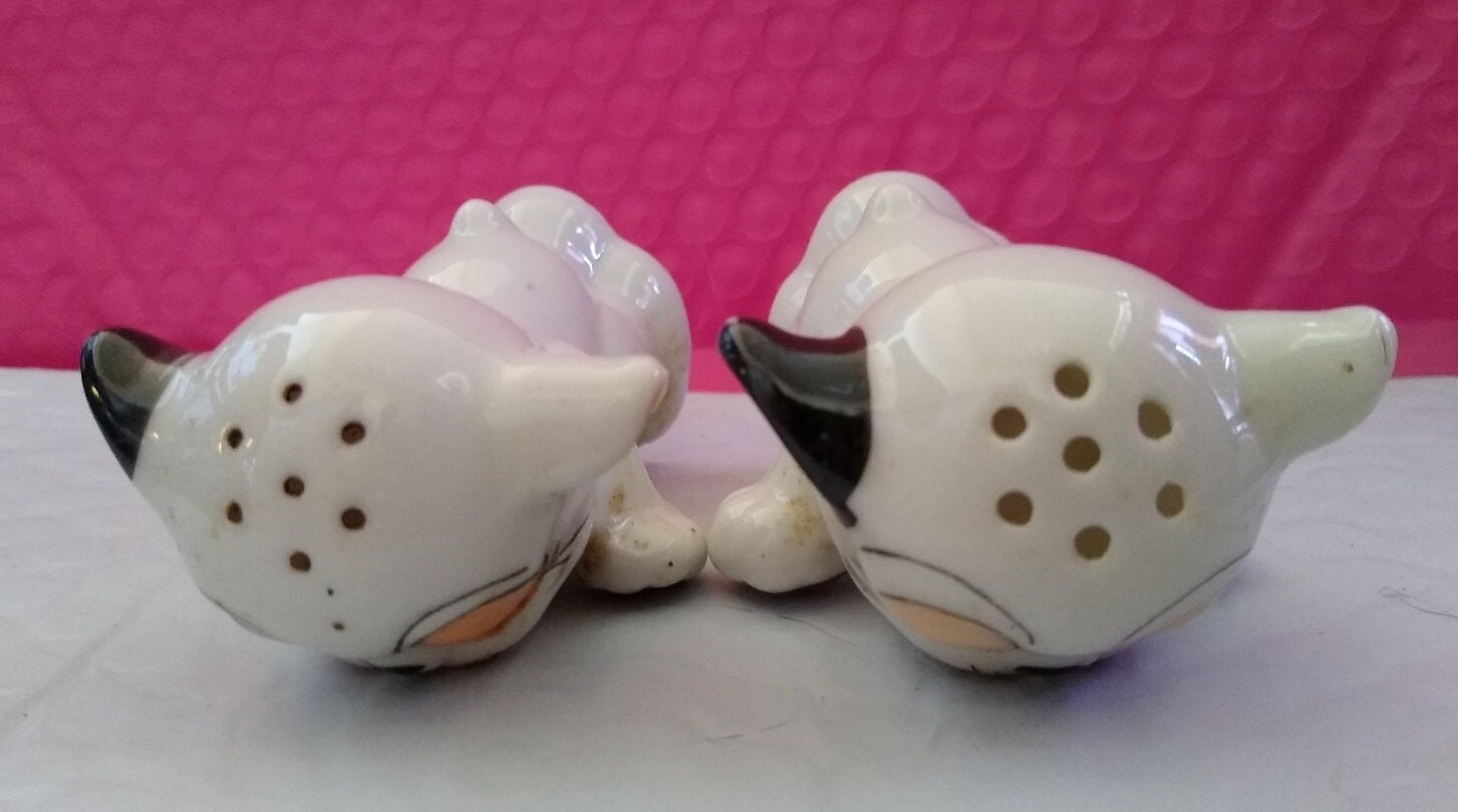 Bonzo Dogs Shakers S&P Cute Collectible Japanese Antique Porcelain