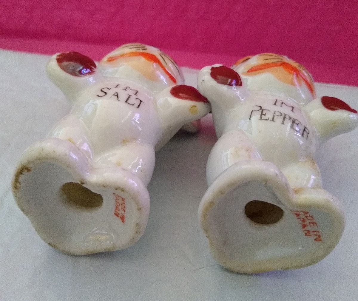 Bonzo Dogs Shakers S&P Cute Collectible Japanese Antique Porcelain
